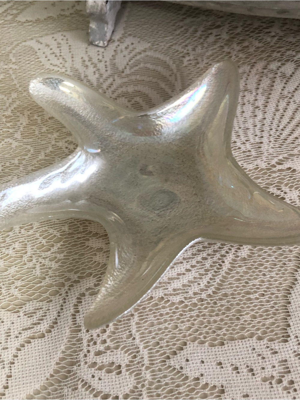 Iridescent Starfish Trinket dish  - Glass ~ Coastal Accent